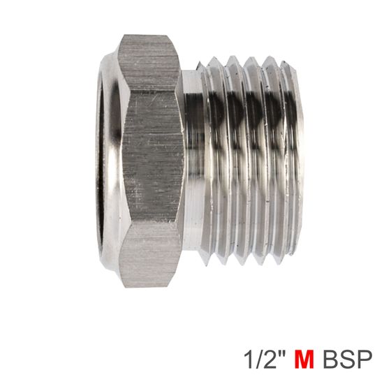 AIRCRAFT Muffler Metal Flat 1/2' Male